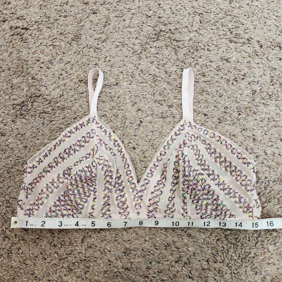 Calvin Klein Multi-Color Rave Mesh Lightweight Thin Triangle Soft Cup Bra L - Picture 9 of 10